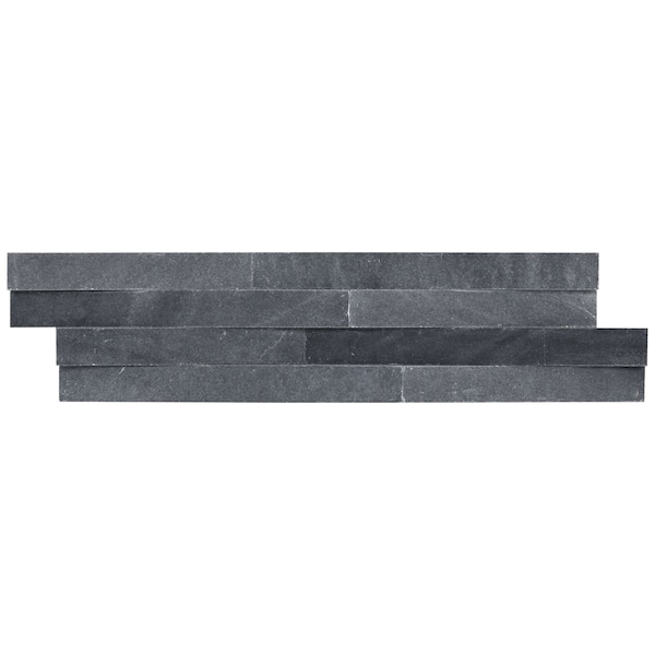 Msi Cosmic Black 3D Wave Ledger Panel SAMPLE Honed Marble Wall Tile ZOR-PNL-0025-SAM - main